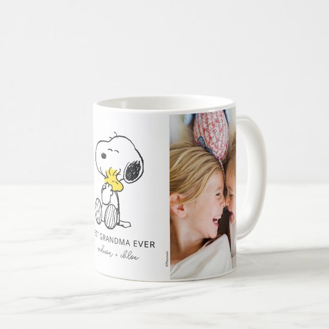 Mug Snoopy & Woodstock | Meilleure grand-mère - Photo (Devant droit)