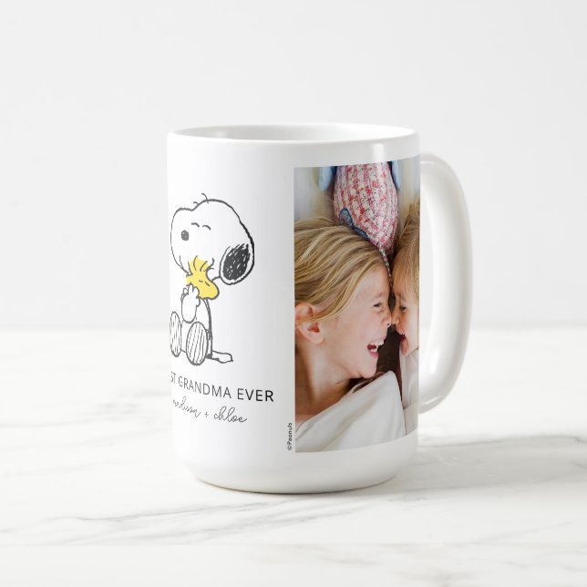 Mug Snoopy & Woodstock | Meilleure grand-mère - Photo (Devant droit)