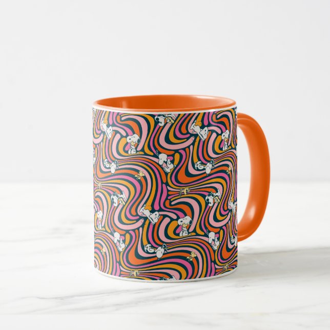Mug Snoopy & Woodstock Vibes Super Motif violet (Devant droit)