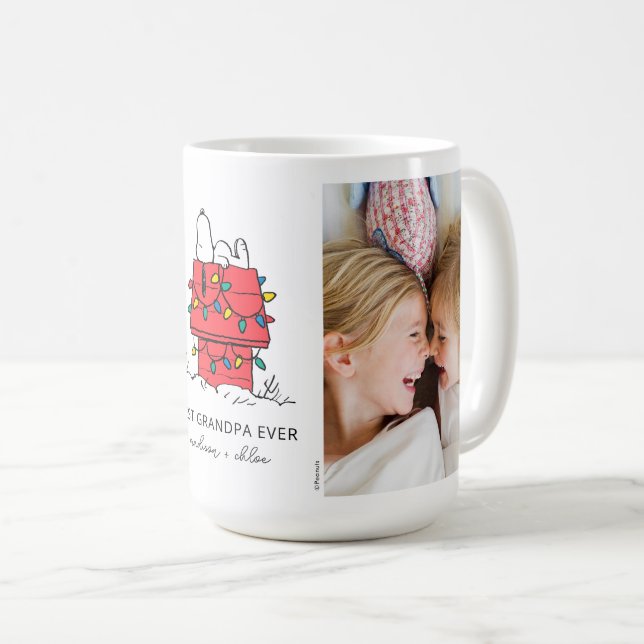 Mug Snoopy's Christmas Doghouse | Meilleur grand-père (Devant droit)