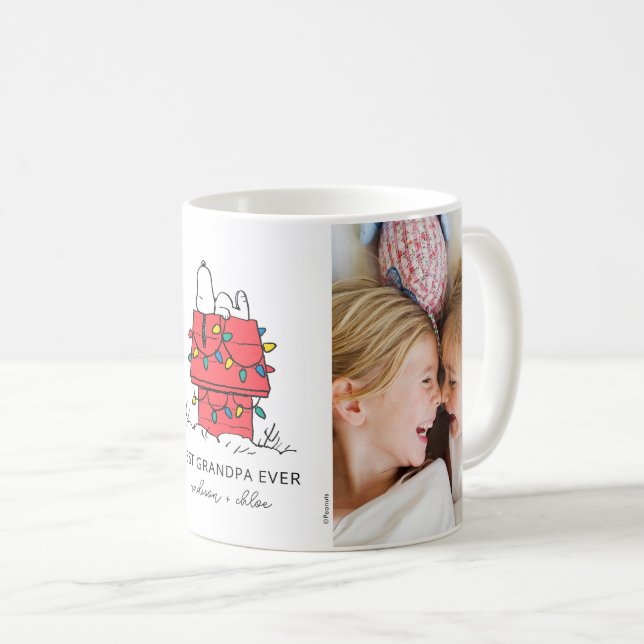Mug Snoopy's Christmas Doghouse | Meilleur grand-père (Devant droit)