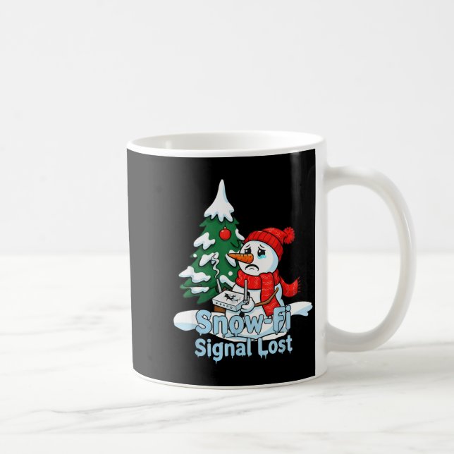 Mug Snow-fi Signal Lost Funny Snowman Christmas Art  (Droite)