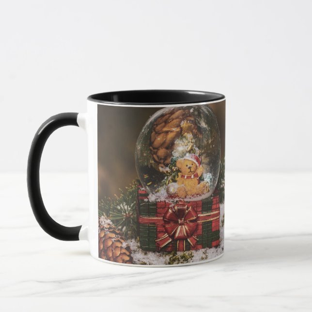 Mug Snow globe with cute Bear (Gauche)