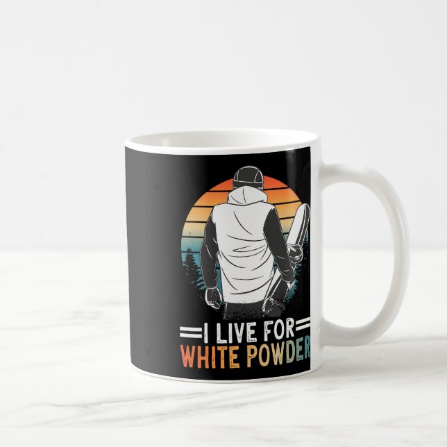 Mug Snowboard Je Vis Pour White Powder Snowboard Gog (Droite)