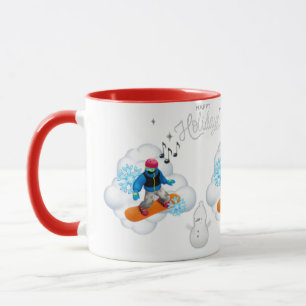 Mug Snowboard Noël