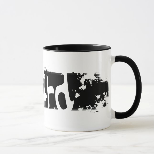 Mug snowboard. rayé. (Droite)