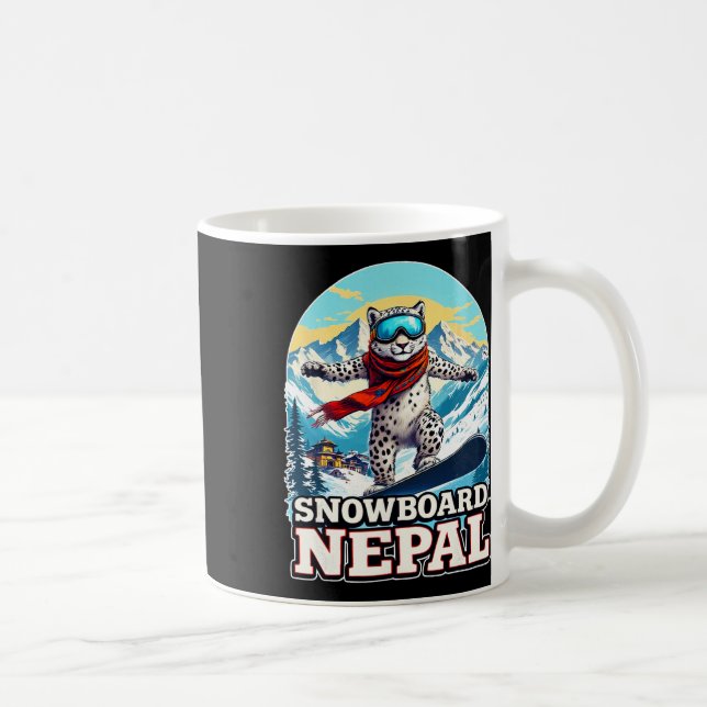 Mug Snowboard Snow Leopard Aventure Au Népal (Droite)