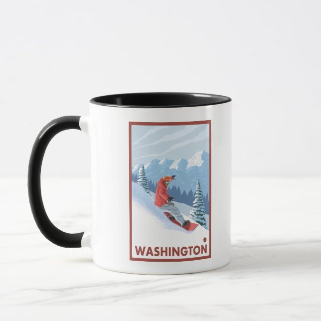 Mug Snowboarder Scene - Washington (Gauche)