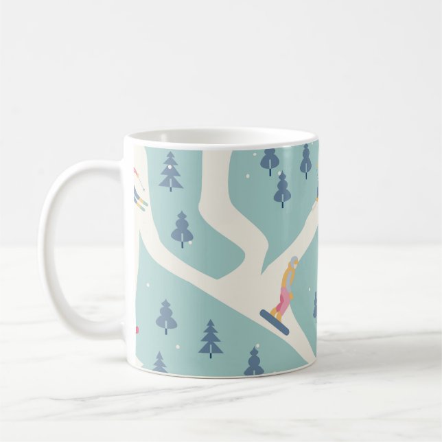 Mug Snowboarders, station d'hiver, loisirs actifs. (Gauche)