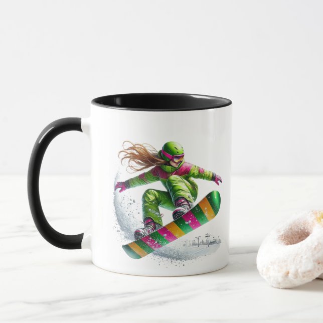 Mug Snowboardeur  (Avec donut)
