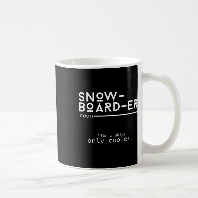 Mug Snowboardeur Définition Funny Snowboard Winter S (Droite)