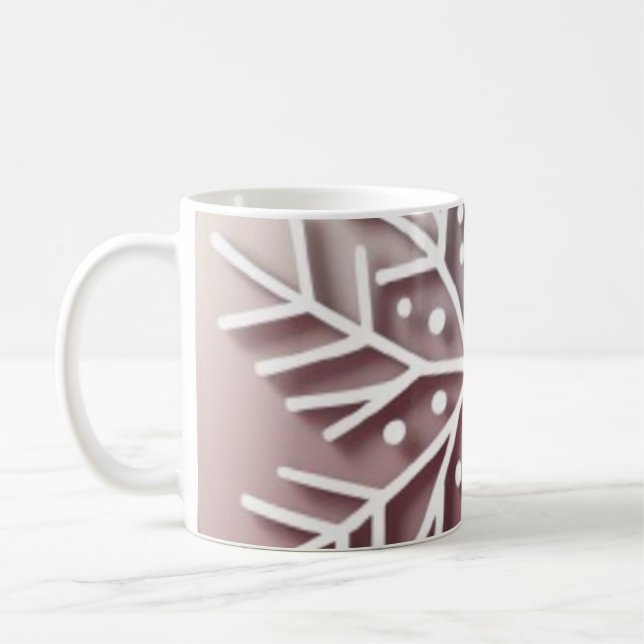 Mug Snowflake Ornament Icon – Winter Holiday Design  (Gauche)
