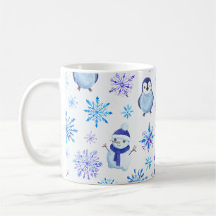 Mug Snowflakes, Snowmen et Pingouins de Noël