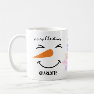 Mug Snowman Aux Yeux Étroits, Joyeux Noël