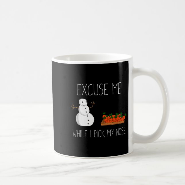 Mug Snowman Cking Nose. Funny Christmas Pun. Boys Men  (Droite)