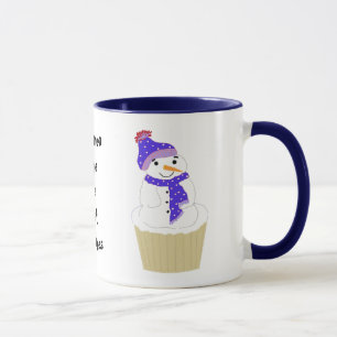 Mug Snowman Cupcake Avec Dit