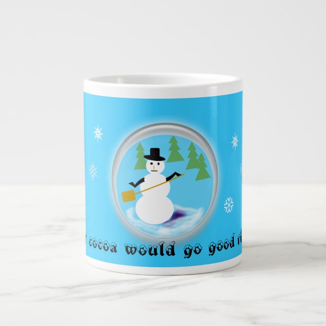 Mug - Snowman dans le globe de neige. (Devant)