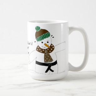 Mug Snowman faisant des arts martiaux