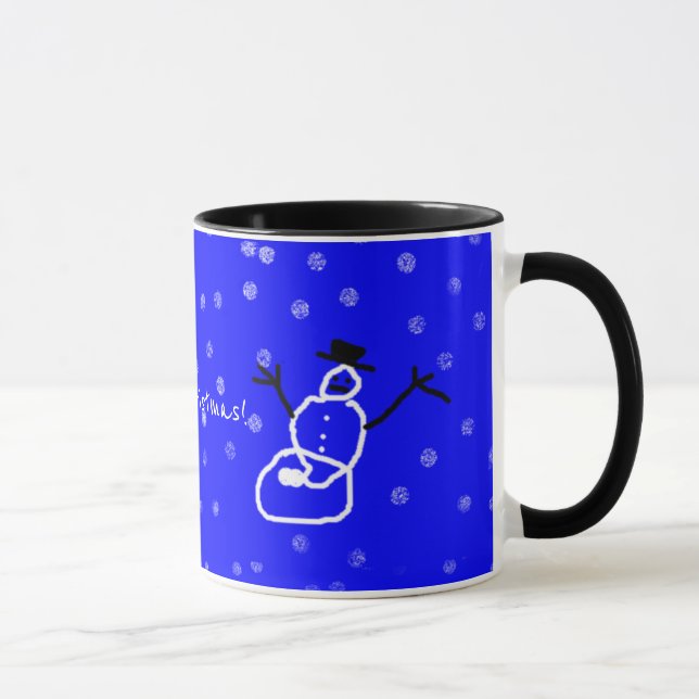Mug Snowman in the Snow Art by Kids Holiday Christmas  (Droite)