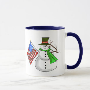 Mug Snowman Patriotique - Customisez-Le.