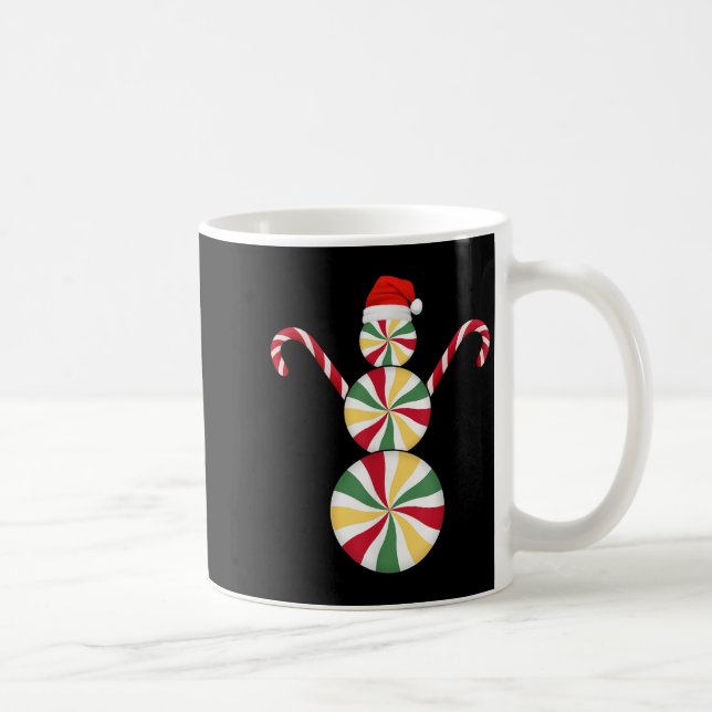 Mug Snowman Peppermint Candies Merry Christmas Pajamas (Droite)