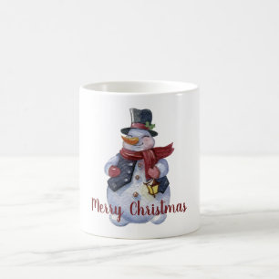Mug Snowman souriant personnalisable