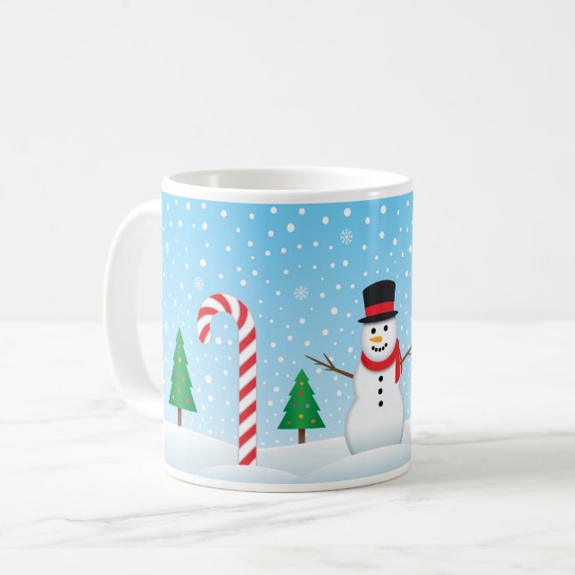 Mug Snowman & Sucre de canne Winter Wonderland (Devant gauche)