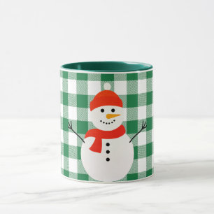 Mug Snowman sur Plaid