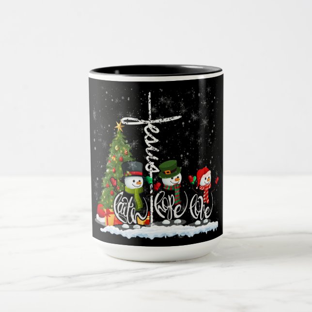 Mug Snowmen Beneath the Tree: A Christmas Message  (Centre)