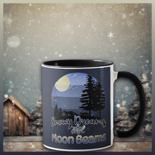 Mug Snowy Dreams et Moonbeams Retro Sunset (Créateur téléchargé)