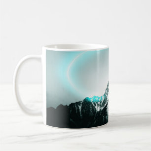 Mug Snowy mountain mysterious blue neon light