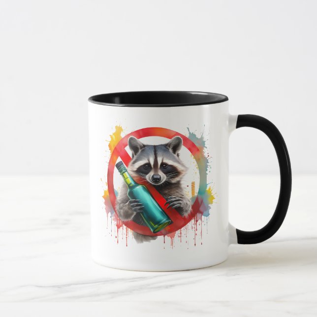 Mug Sobre, Raccoon, Sans alcool, non alcoolisé (Droite)