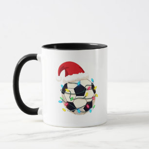 Mug Soccer enveloppé dans les lumières de Noël Joueur