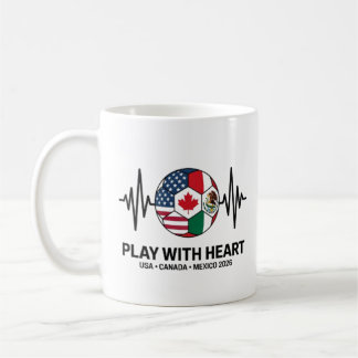 Mug Soccer Heartbeat USA Canada Mexico 2026