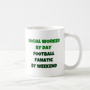 Mug Social Worker by Day Football Fanatic par Weekend