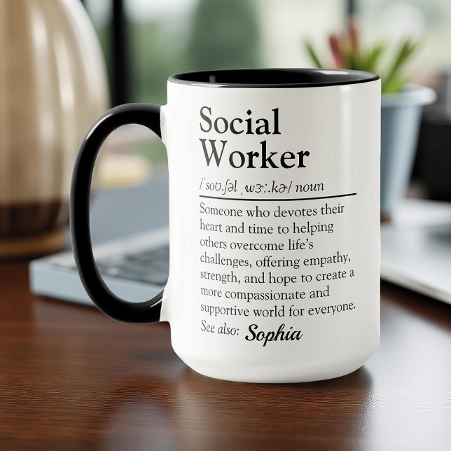 Mug Social Worker Personalized Appreciation Gift (Créateur téléchargé)