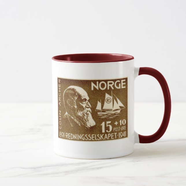 Mug Société cinquantième de délivrance de Colin Archer (Droite)
