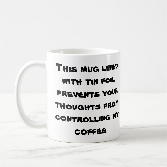 MUG SOCIÉTÉ DE CASQUETTE DE PAPIER D'ALUMINIUM (Gauche)