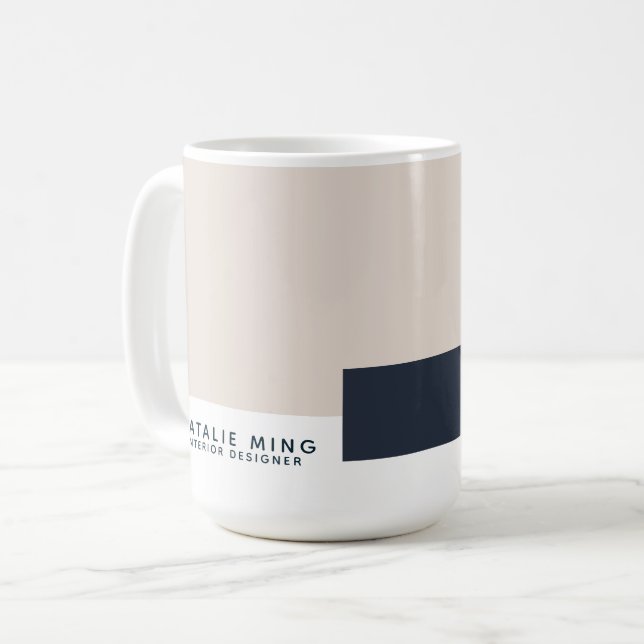 Mug Société géométrique moderne (Devant gauche)