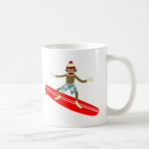 Mug Sock Monkey Surfer