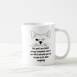 Mug Soeur Anniversaire Humour Citation Winking Chat Fu
