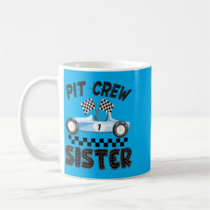 Mug Sœur de l'équipe de pit Voiture de course Garçon d