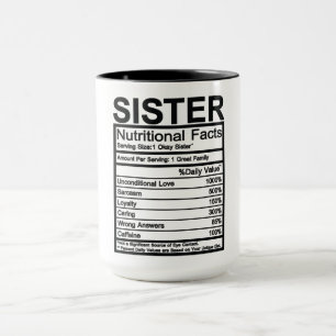 Mug Soeur Faits nutritionnels