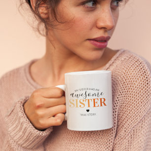 Mug Soeur géniale Joli frère orange
