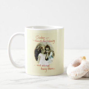 Mug "Soeur, Merci d'avoir écouté" Photo et dire