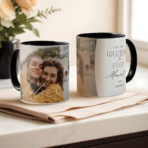 Mug Soeur Script Heart Grateful Chaque Moment Photo