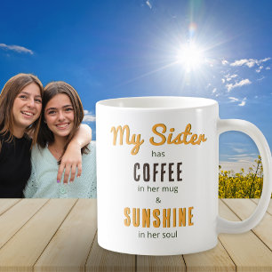 Mug Sœur Sunshine Âme Jolies Fleurs Bouquet Café