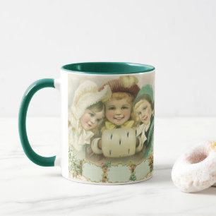 Mug Soeurs de Noël Vintage, Enfants Victoriens
