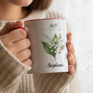 Mug Soft Lily of the Valley – May Birth Month