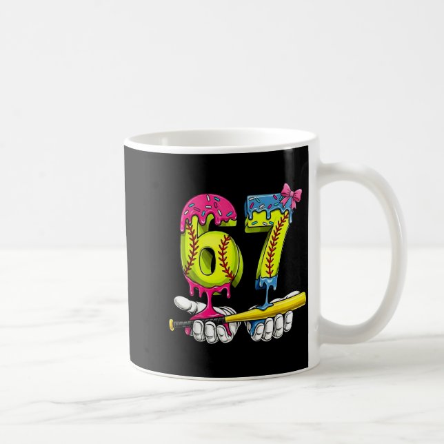 Mug Softball 67 Ice Cream Drip Six Seven Boys Funny Me (Droite)
